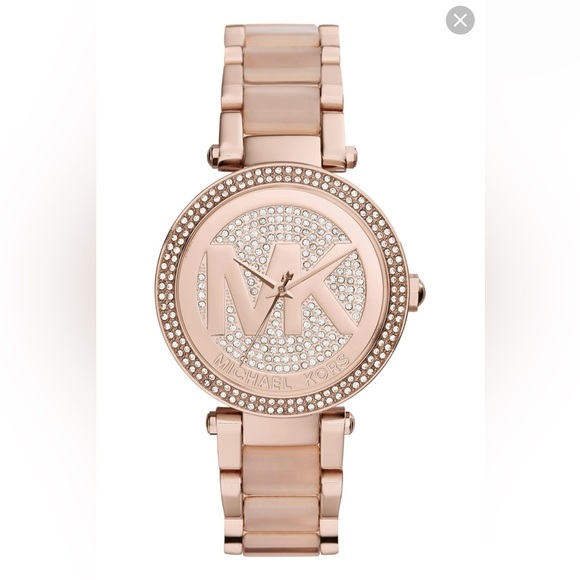 Michael Kors Rose Gold Crystal Watch Authentic - Picture 8 of 10